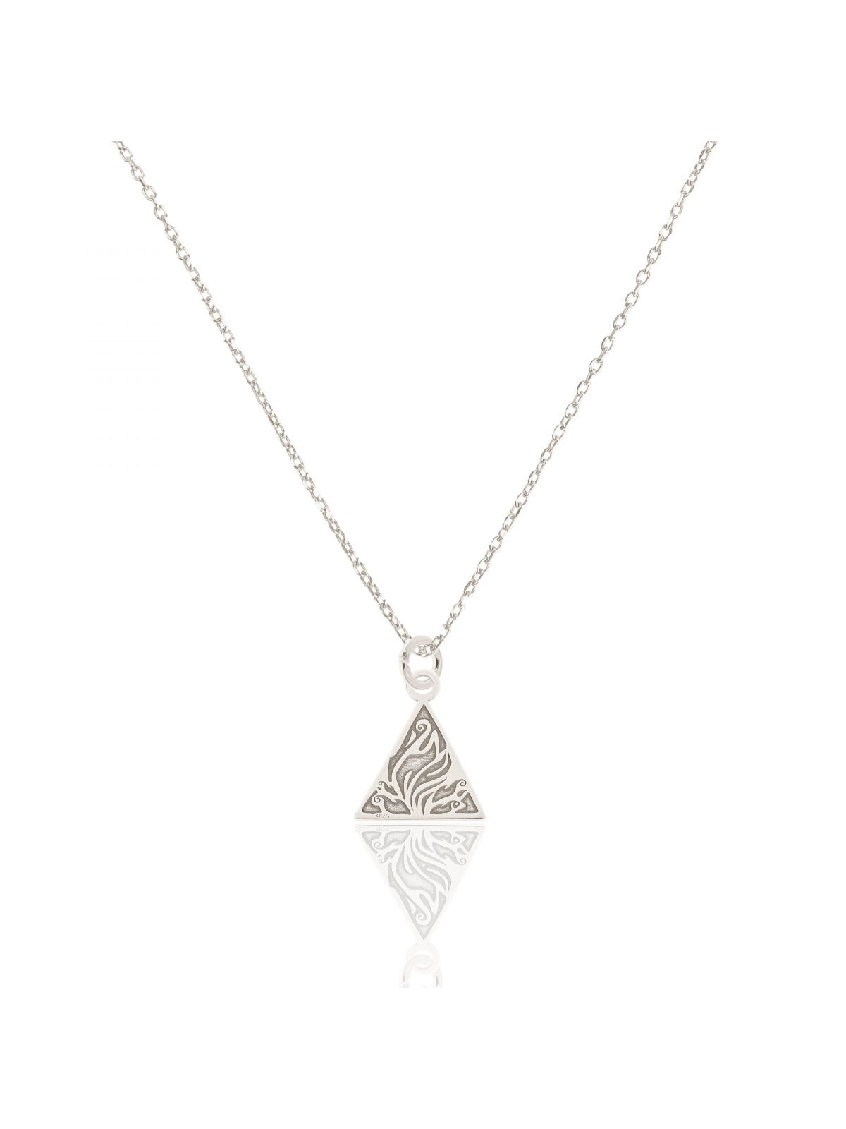 Naszyjnik srebrny z Żywiołem Ognia