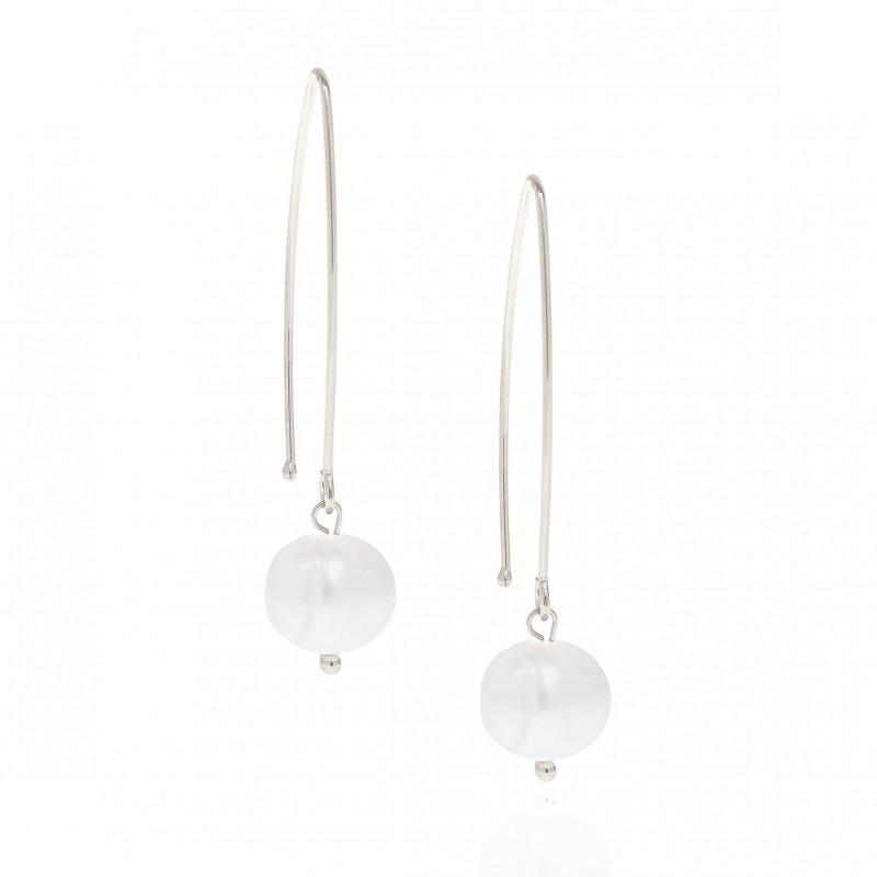 Kolczyki srebrne z naturalnymi perłami