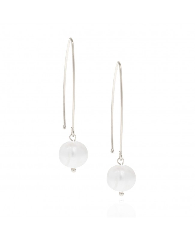 Kolczyki srebrne z naturalnymi perłami