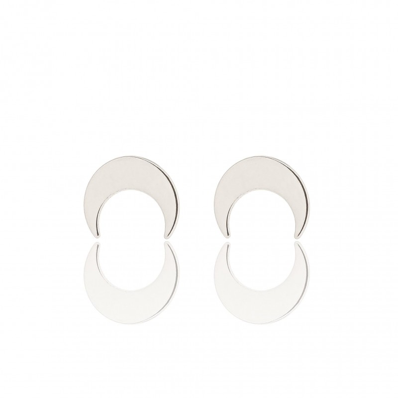 Kolczyki srebrne księżyce